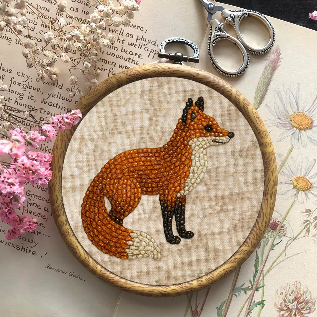 Rubbyoo Bead Embroidery Kit - Standing Fox | Diy Handmade Artwork | Easy Animal Craft For Aldult  - image 10