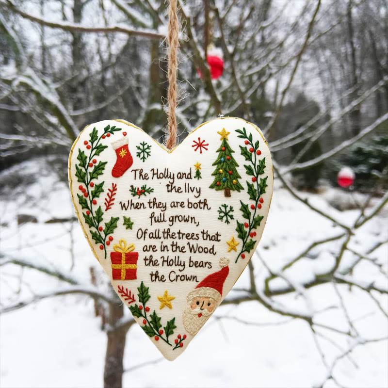 Rubbyoo Heart Embroidery Kit - Christmas Carol | Diy Christmas Ornament | Nice Gift For Friend - image 2