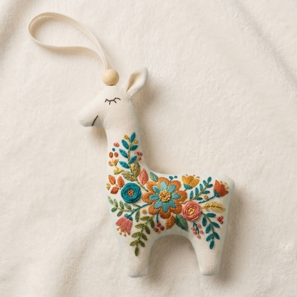 Rubbyoo Llama Embroidery Kit - Large Mandala Flower | Unique Gift For Mom | Floral Backpack Accessory - image 6