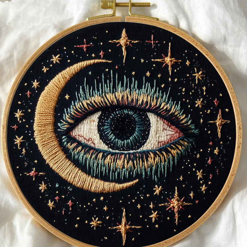 Rubbyoo Embroidery Kit - Witchy Eye | Celestial Decorative Craft | Gothic Needle Artwork - image 4