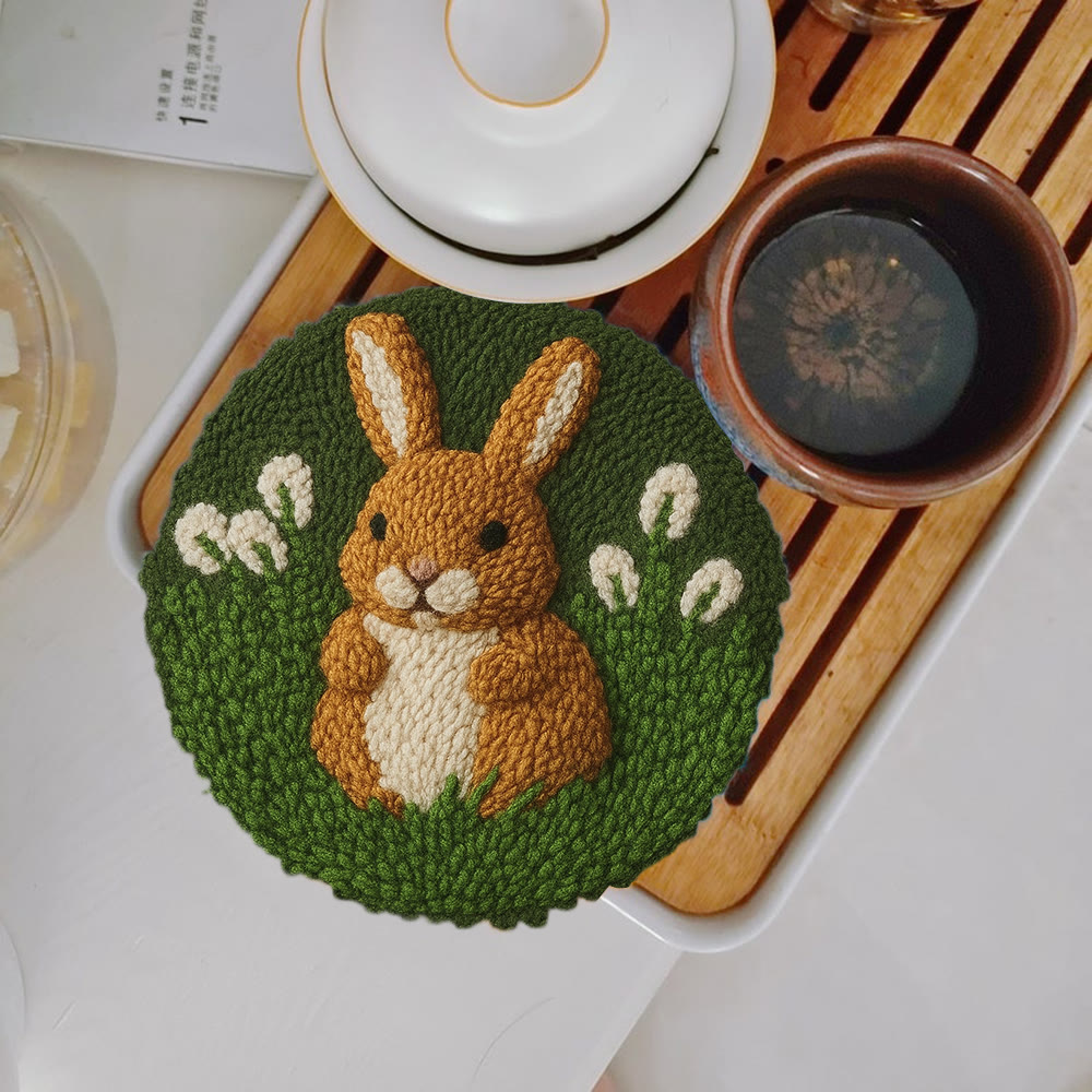 Bunny In Meadow Punch Needle Kit - Handcrafted Art | Charming Diy - image 8