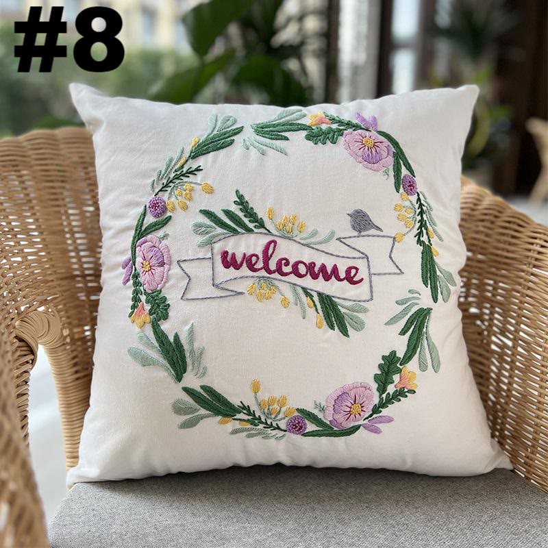 Embroidered Pillow Case Kits  | Wedding Living Room Gift | Diy Sewing Cushion Cover - #8 - image 8