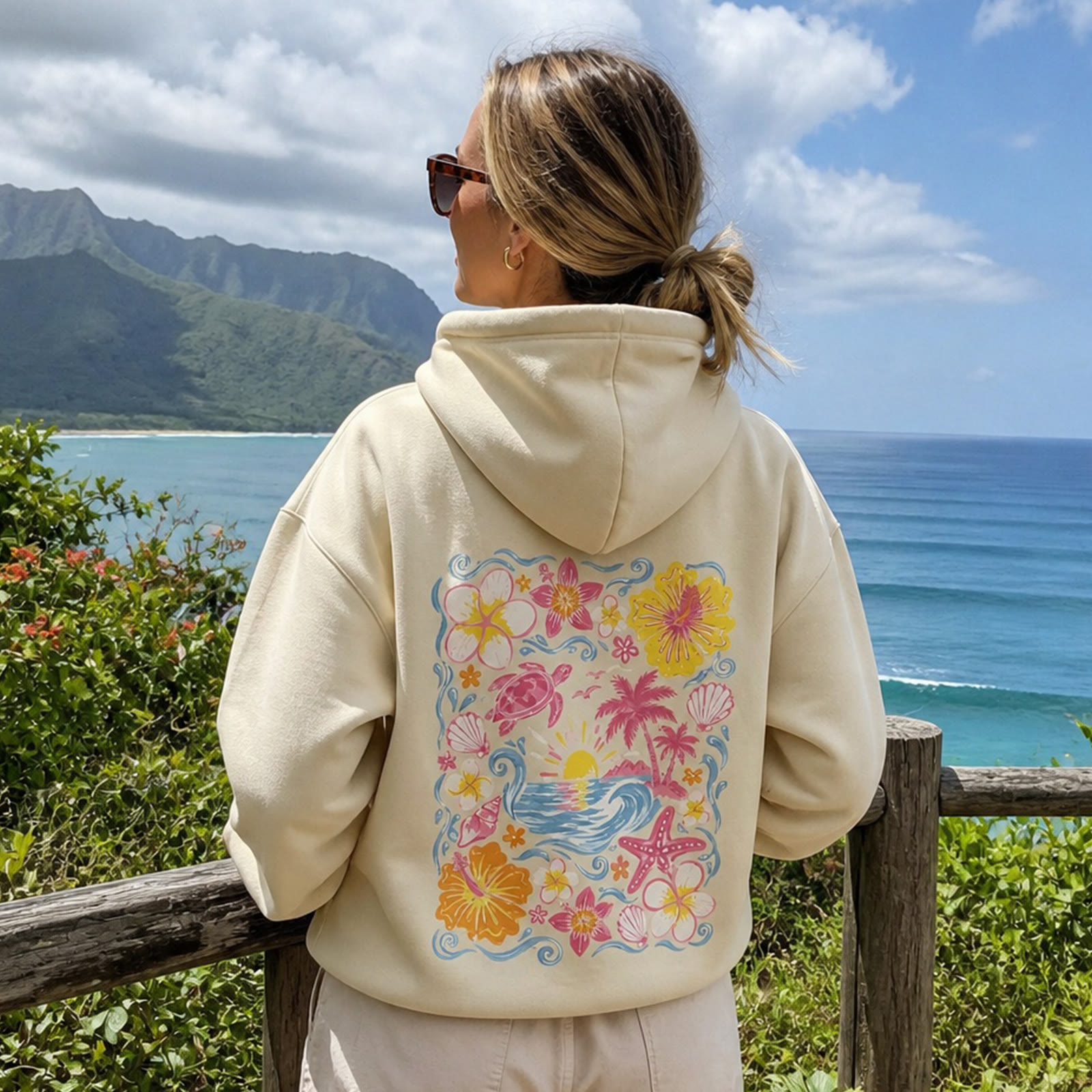 Rubbyoo Sunset Paradise Unisex Hoodie  - image 3
