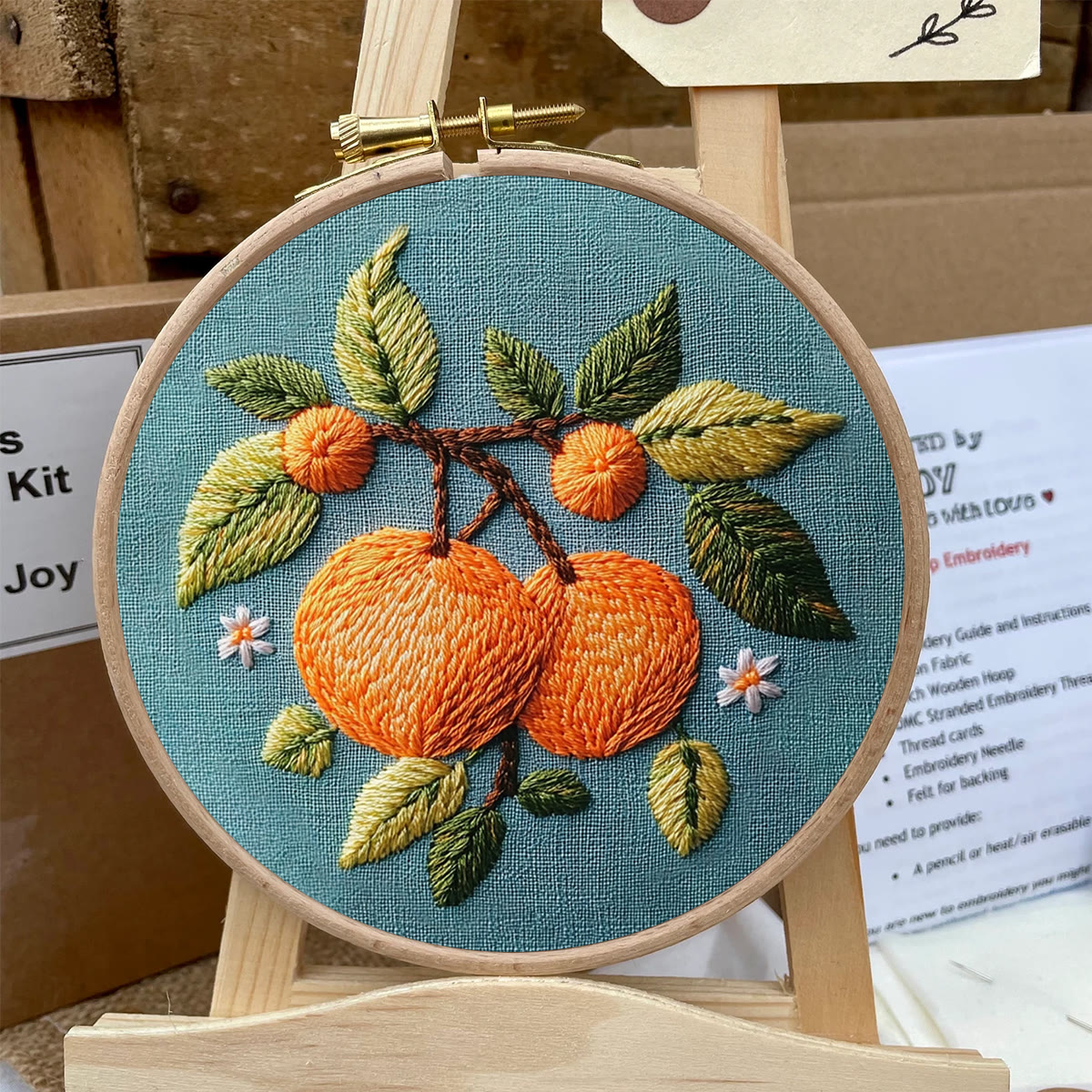 Rubbyoo Embroidery Kit-  Branch Oranges - image 5