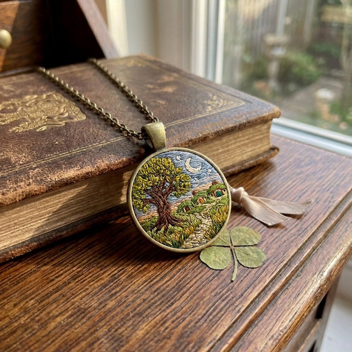 Rubbyoo Embroidery Accessories Kit - Old Oak Tree | Ren Faire Accessories Gift | Fantasy Landscape Magnet - image 9