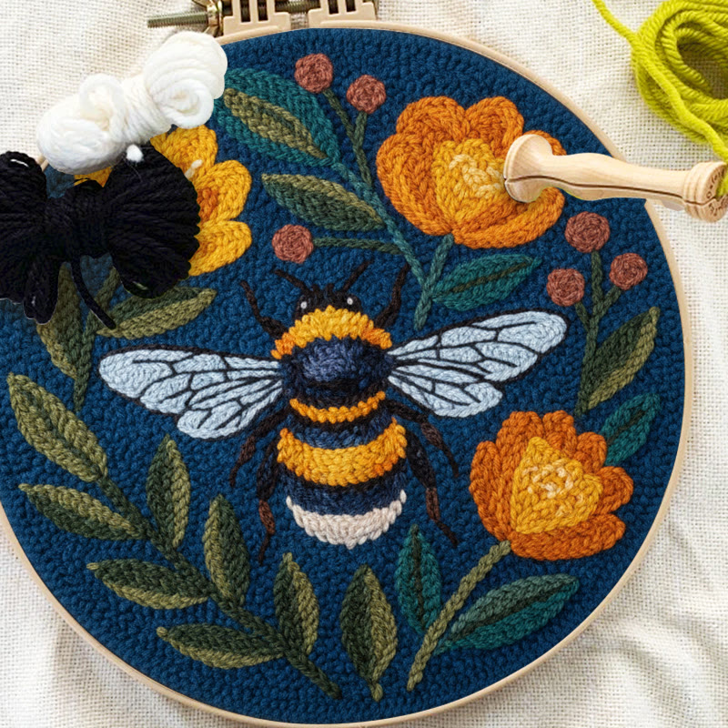 Bumblebee And Orange Blossom Punch Needle Kit – Entry-Level Handmade Craft | Top Gifting Option - image 10