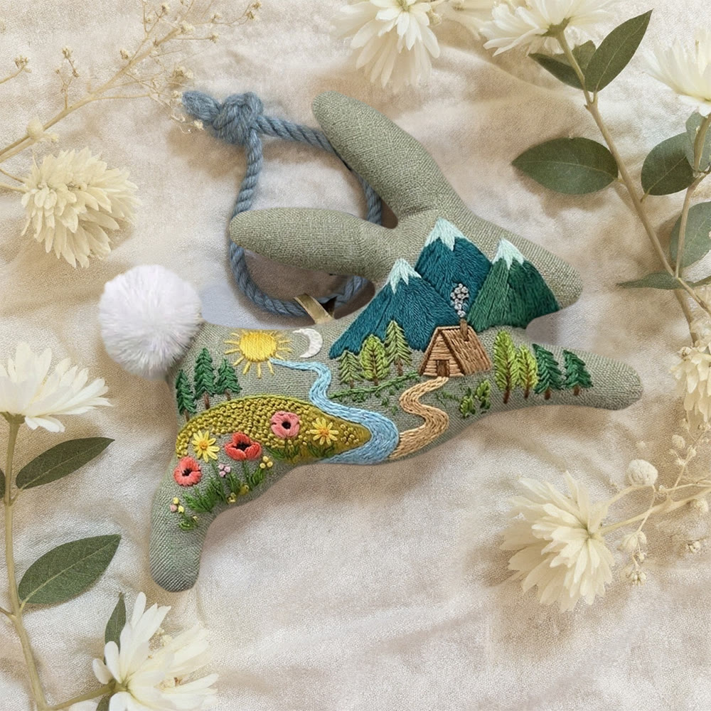 Rubbyoo Rabbit Embroidery Kit - Wonderful Country | Beautiful Landscape Craft | Special Handmade Art  - image 3