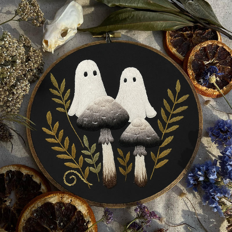 Rubbyoo Embroidery Kit - Helloween Spooky Mushroom | Diy Housewarming Present | Needlework For Beginner - image 7