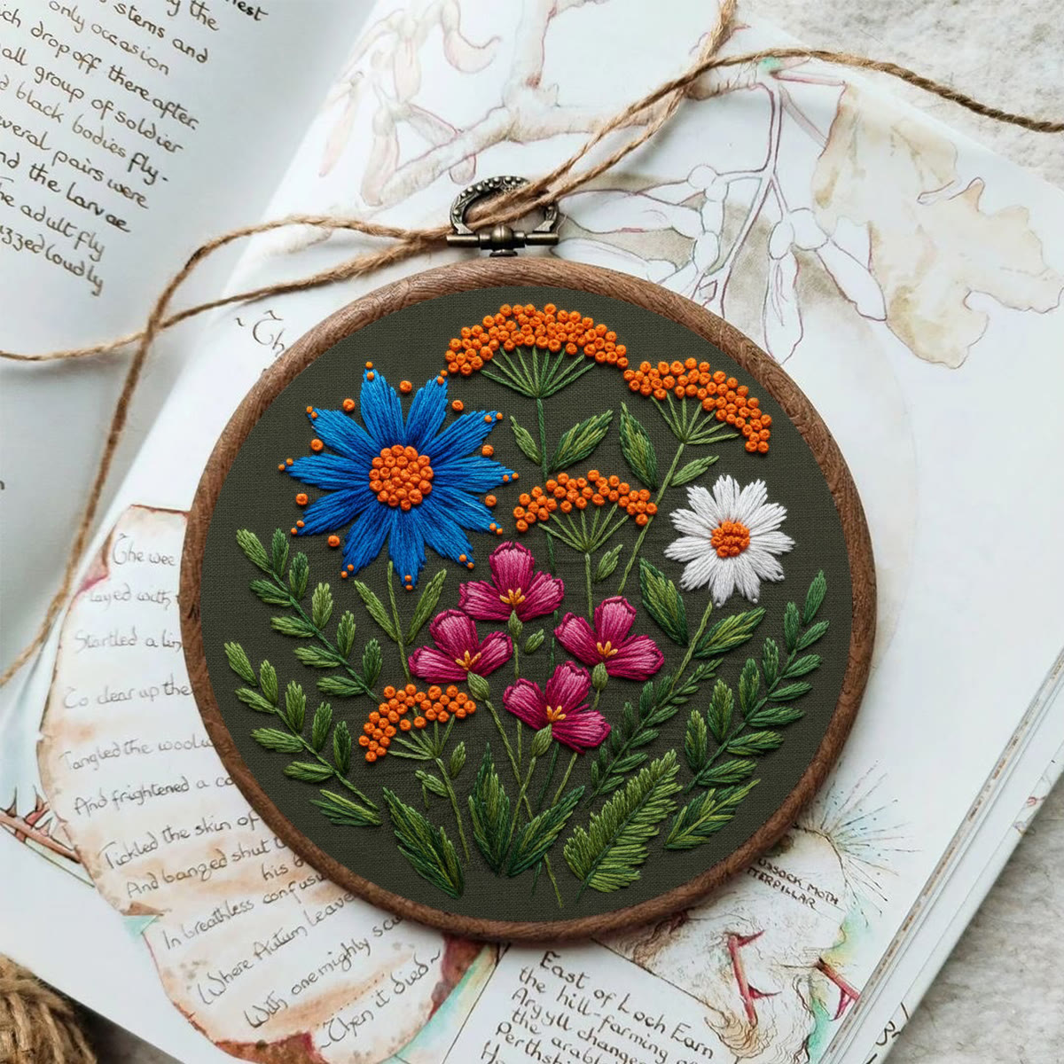 Rubbyoo Embroidery Kit - Colorful Wildflowers | Beginner Diy Spring Craft | Idea Handmade Gift - image 6