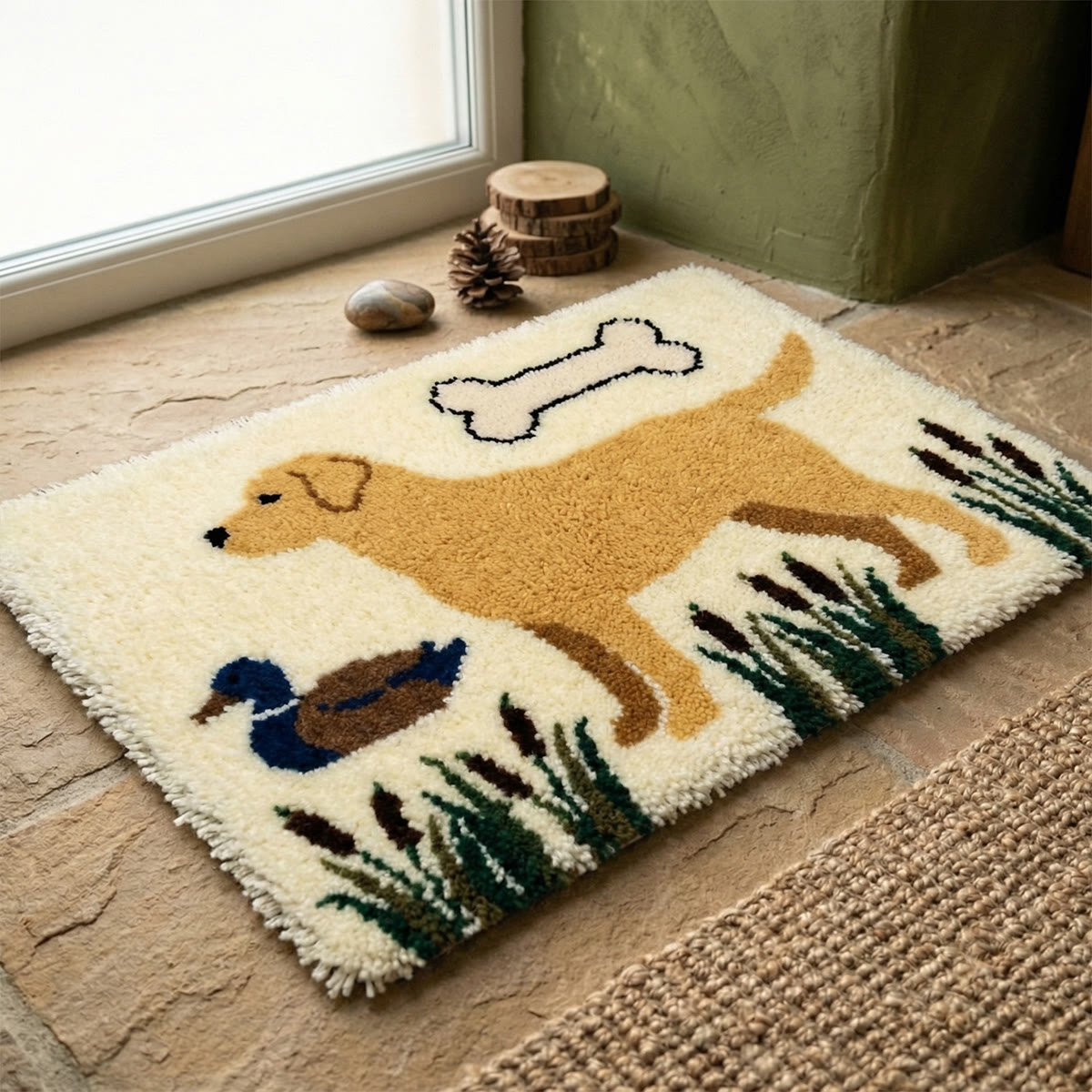 Rubbyoo Latch Hook Rug Kit - Yellow Lab Puppy | Decorative Room Art | Personalized Animal Gifts - image 8