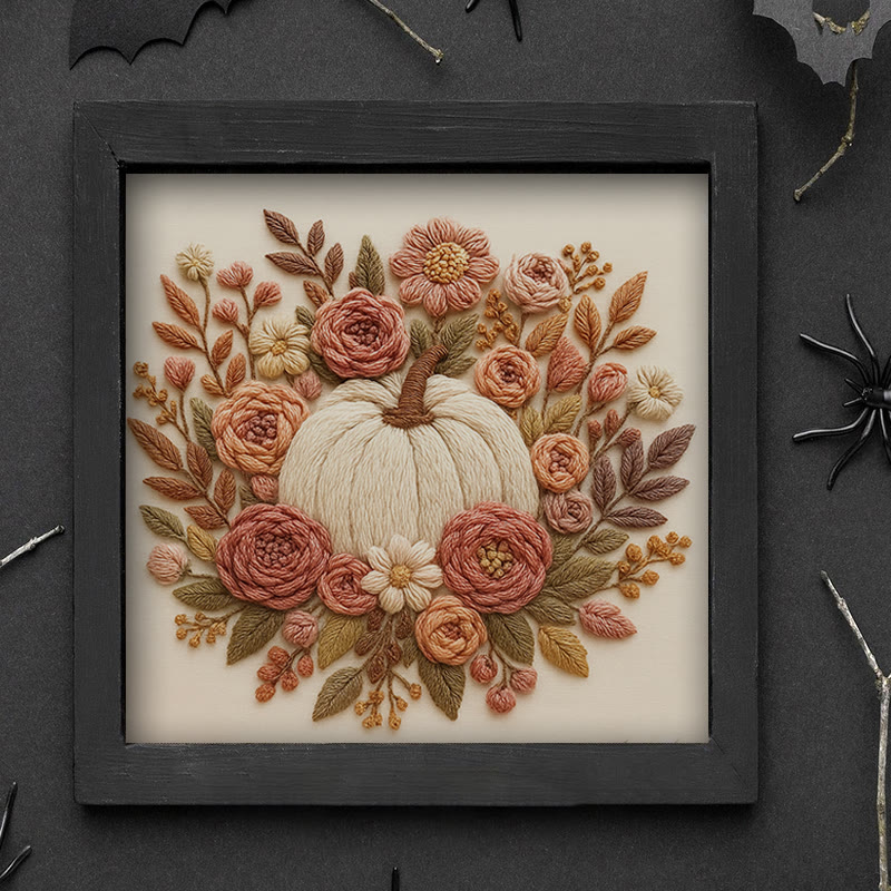 Rubbyoo Embroidery Kit - Floral Pumpkin | Halloween Wall Decor  | Diy Thanksgiving Gifts  - image 8