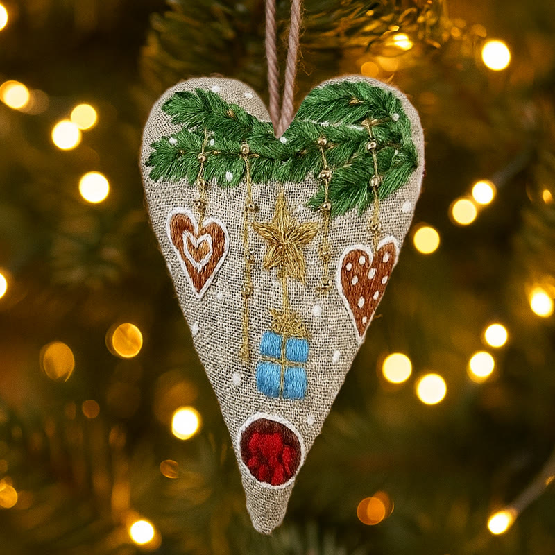 Rubbyoo Heart Embroidery Kit - Christmas Gift | Christmas Heart Stitch | Diy Holiday Collection - image 6