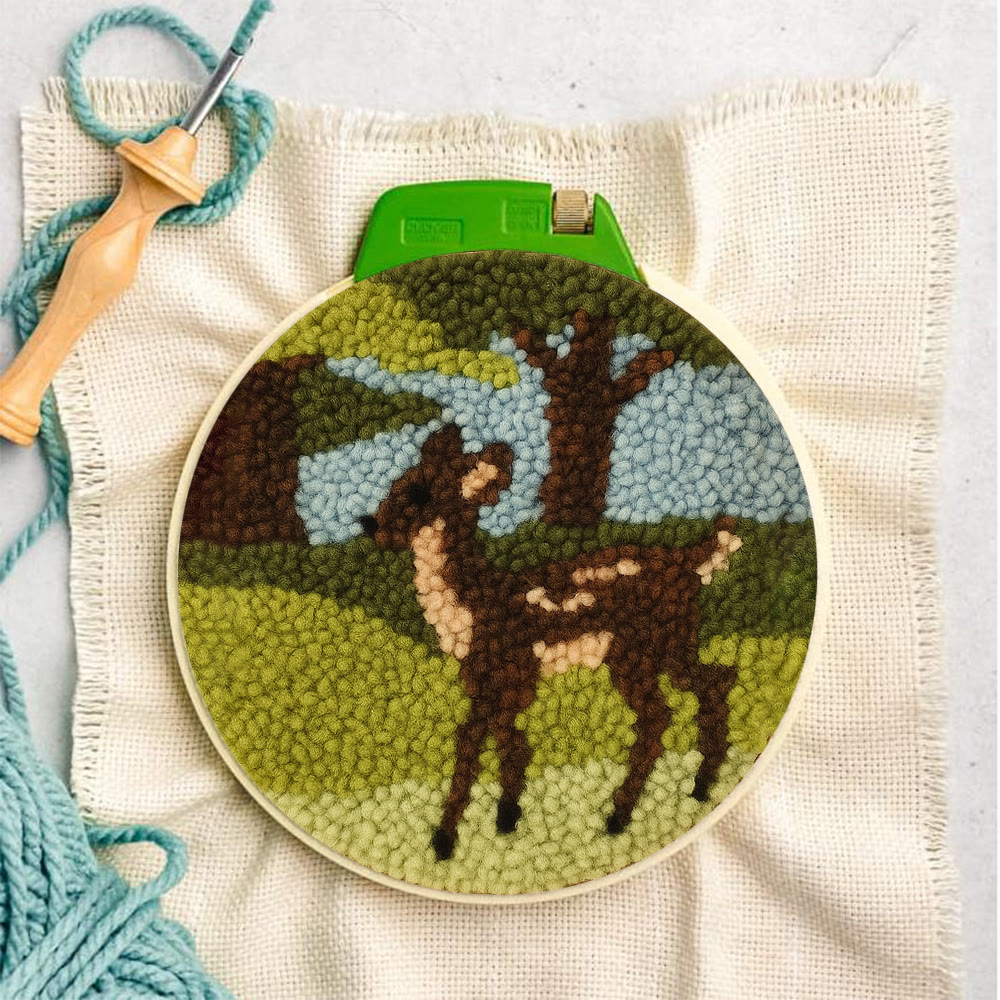 Forest Fawn Punch Needle Kit - Artisan-crafted Creation | Nature-inspired Lover's Pick - image 3