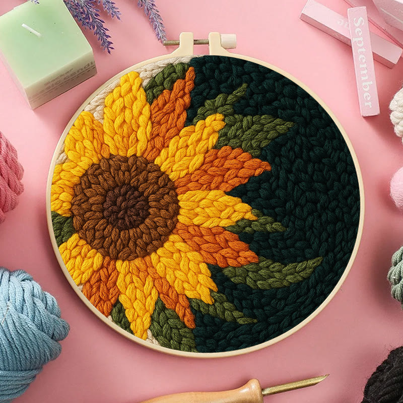  Sunflower Punch Needle Kit - Handmade Floral Craft | Perfect For Room Decor - image 9