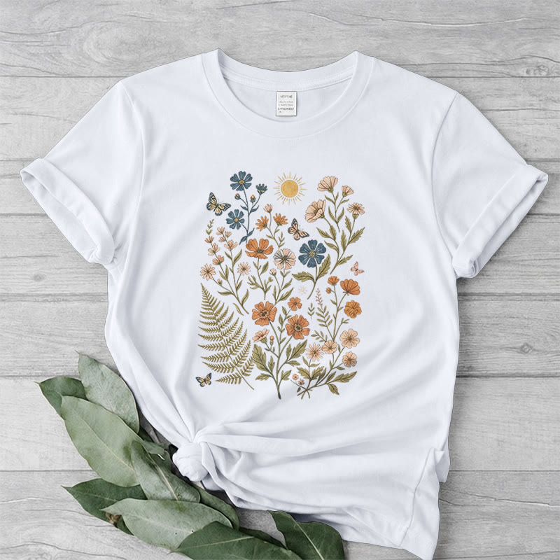 Rubbyoo Charming Flowers Graphic Tee  - Botanical Floral T-shirt Gift | Comfort Stylish Outfit  - image 14