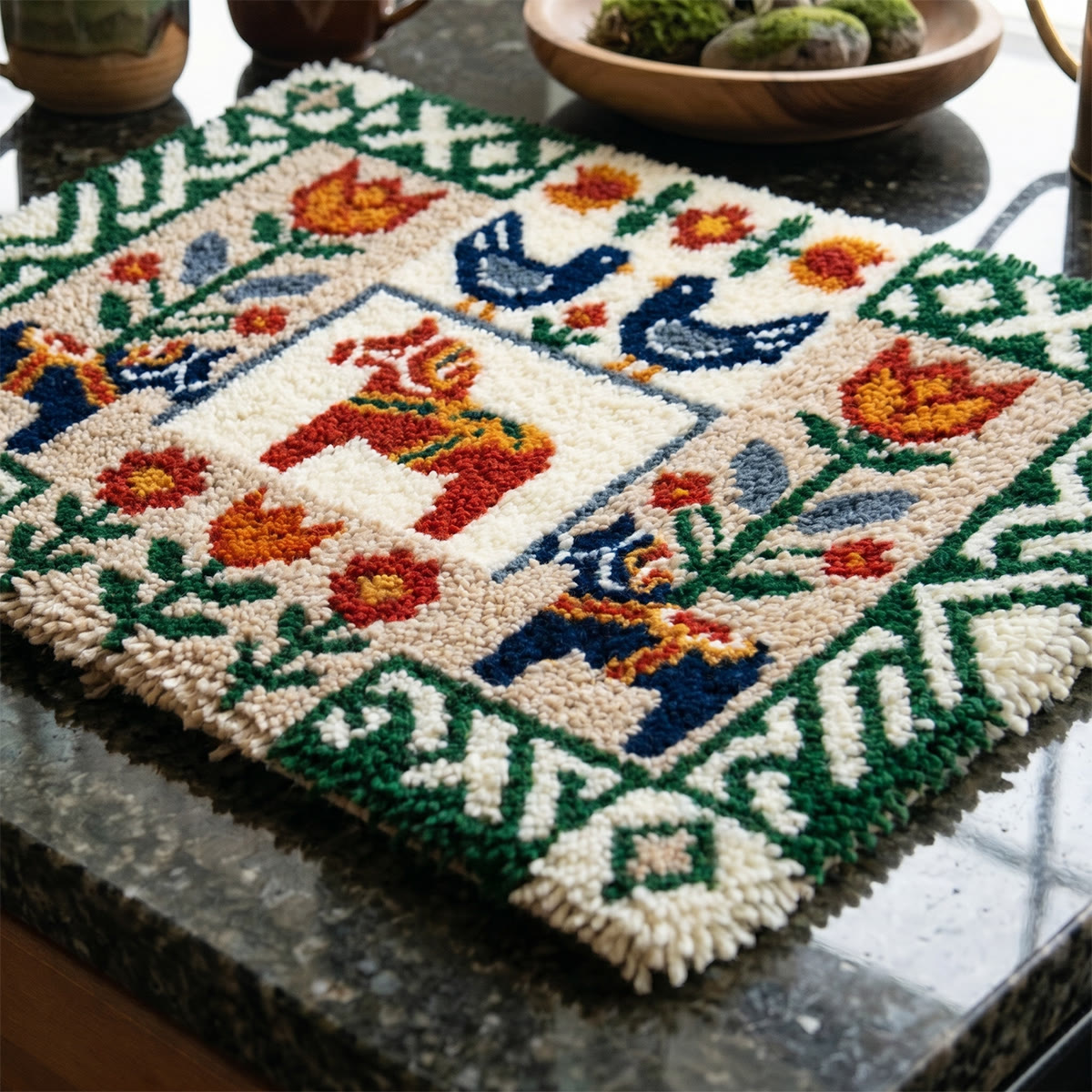 Rubbyoo Latch Hook Rug Kit - Dala Horse | Lucky Housewarming Gift | Decorative Door Mat - image 5