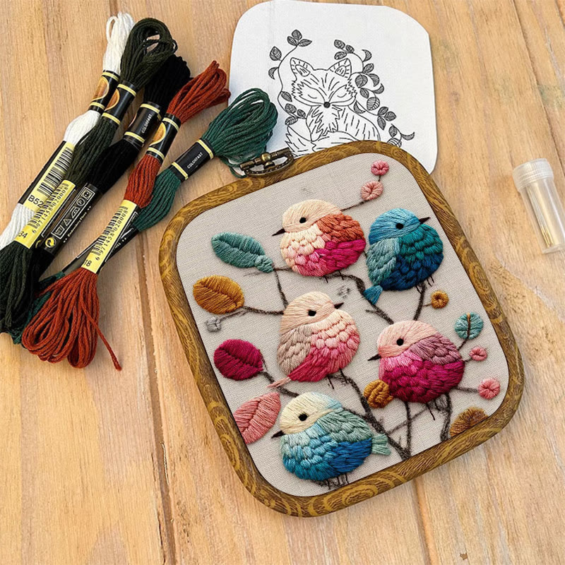 Rubbyoo Embroidery Kit - Lovely Birds | Diy Handmade Stitchwork | Perfect For Wall Hanging - image 4