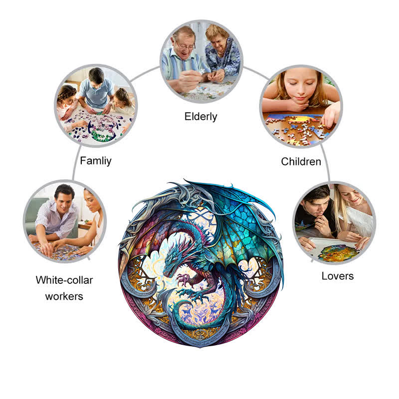 Dragon artwork -6  Wooden Jigsaw Puzzle