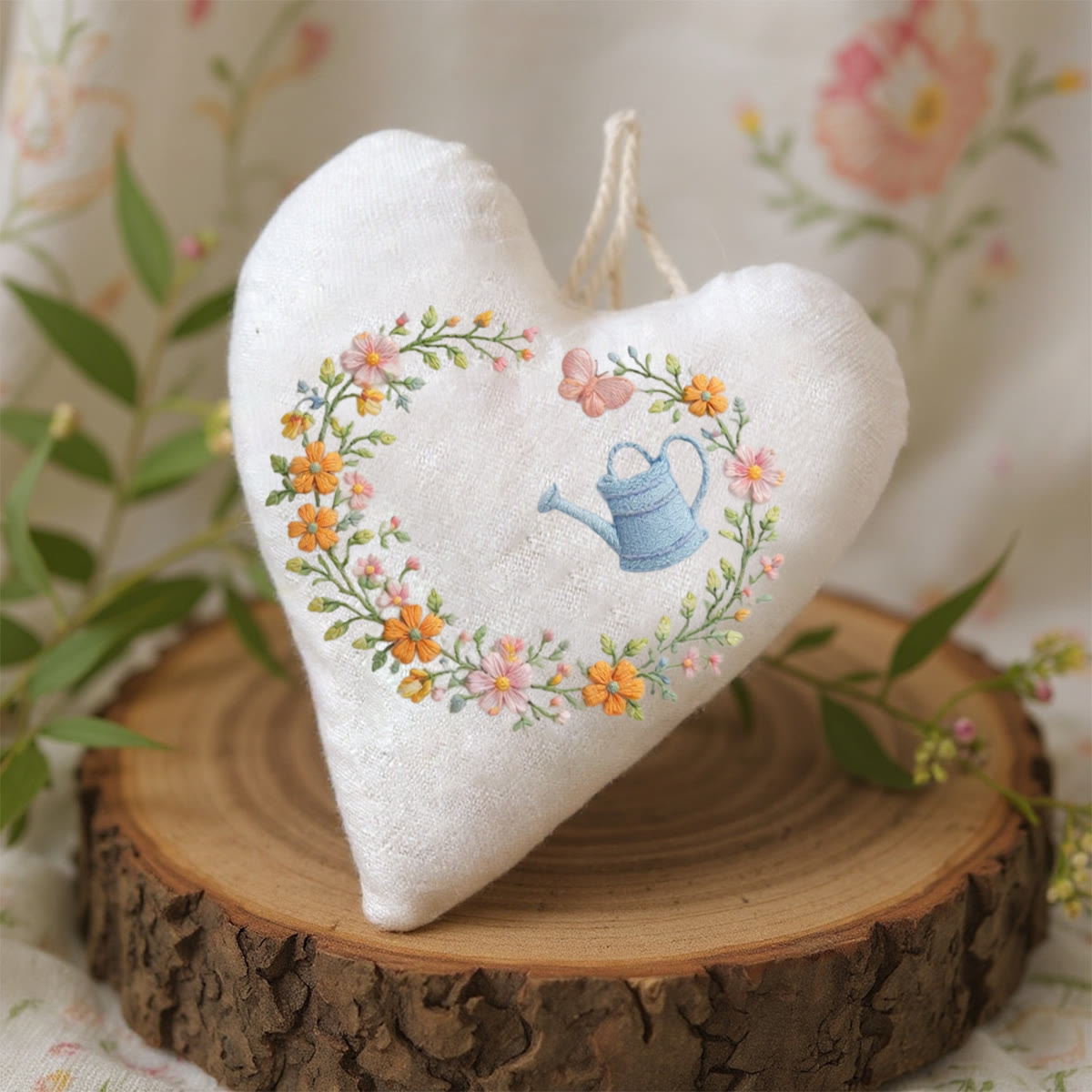 Rubbyoo Heart Embroidery Kit - Watering Can With Floral | Easy-to-make Diy | Sweet Gifting Selection - image 4