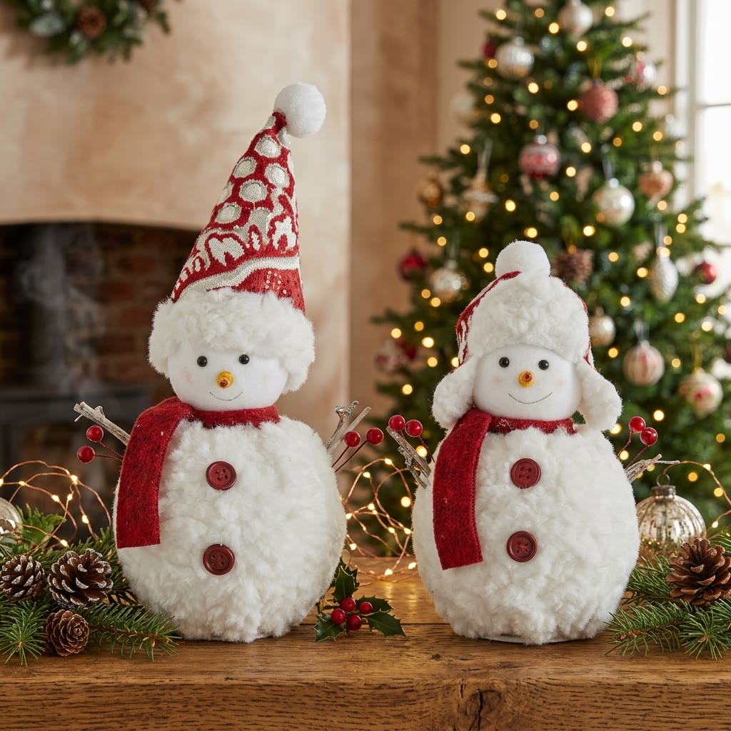 Rubbyoo Charming Christmas Snowman Figurine – Cheerful Holiday Accent | Cozy Seasonal Displays  - image 1