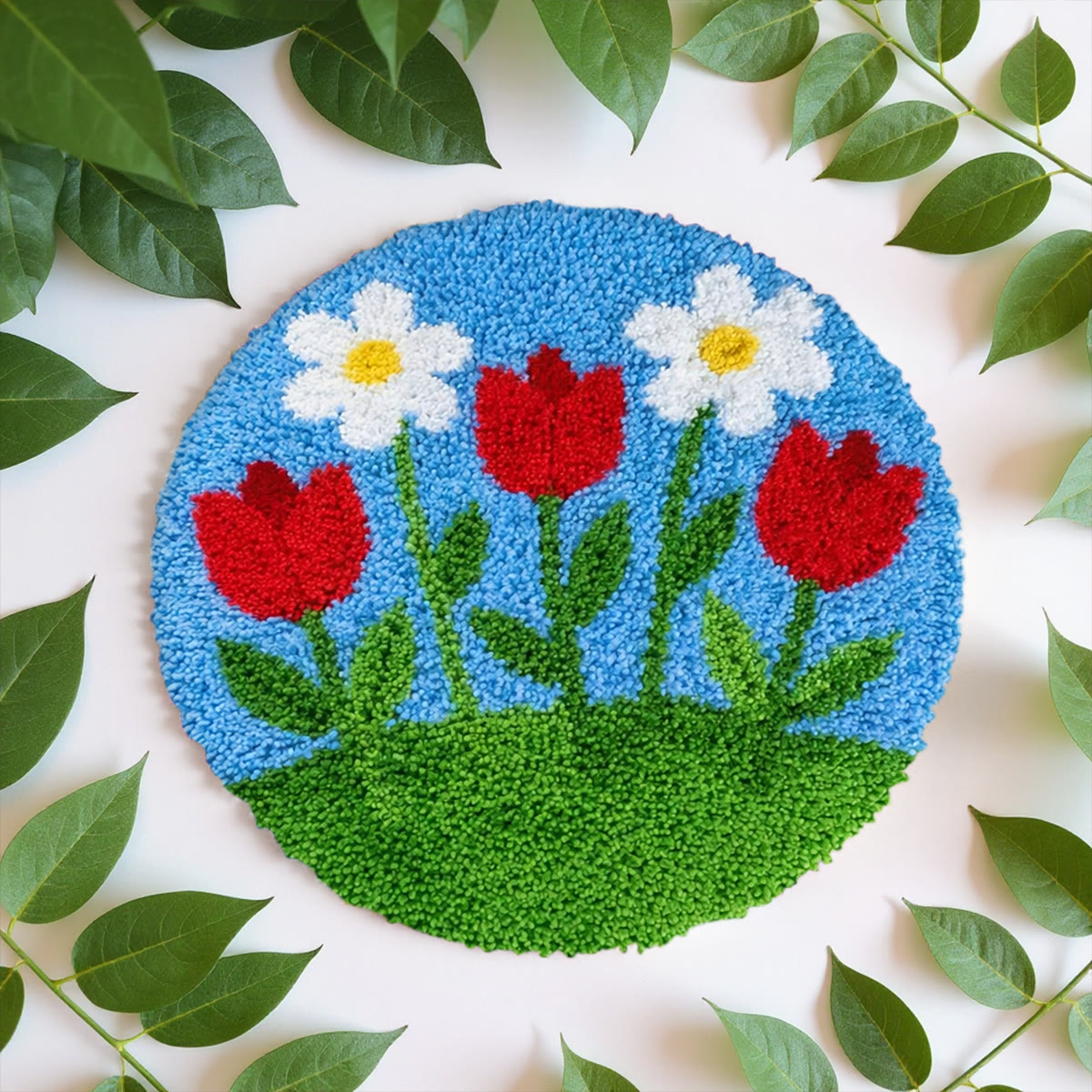 Rubbyoo Latch Hook Rug Kit - Little Flower | Spring Home Decoration | Easy Handmade Art - image 8