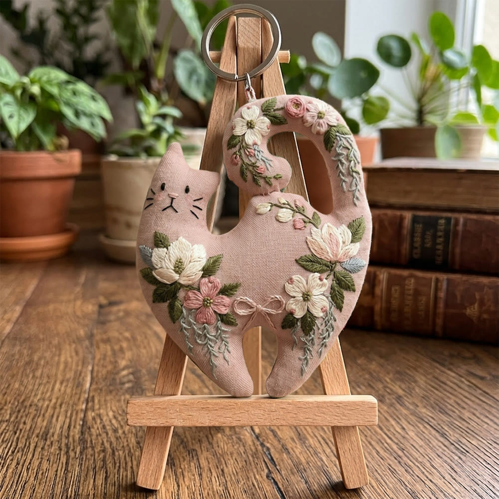 Rubbyoo Kitty Embroidery Kit - Blossom Romance  | Elegant Floral DIY Sewing Kit | Exquisite Pink Gift For Her - image 5