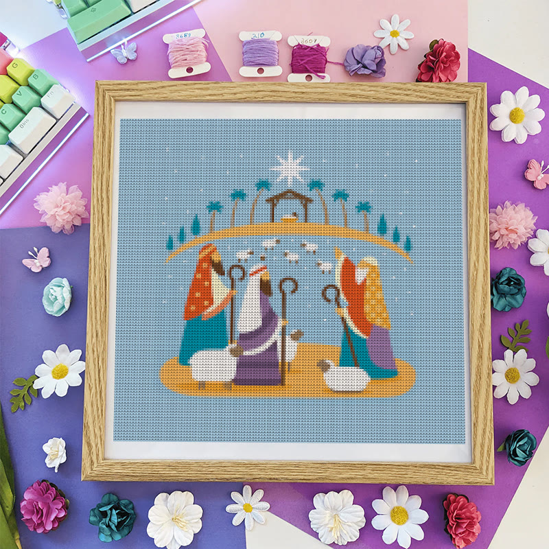 Cross Stitch Kit - Nativity Scenes | Merry Christmas Gift | Holy Needlepoint Ornament - image 9