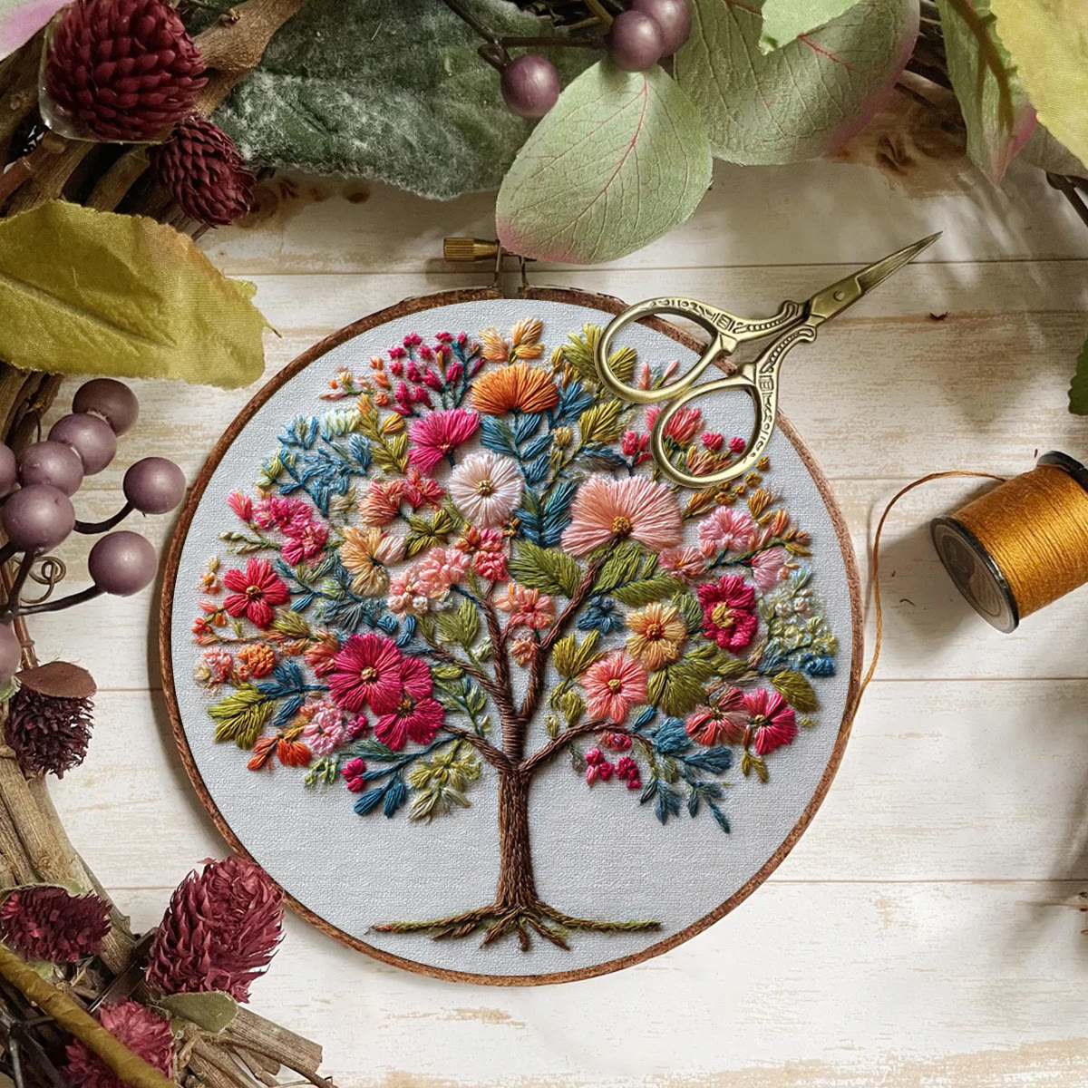 Rubbyoo Embroidery Kit - Fantasy Tree | Gift For Craft Lovers | Unique Home Decor - image 7