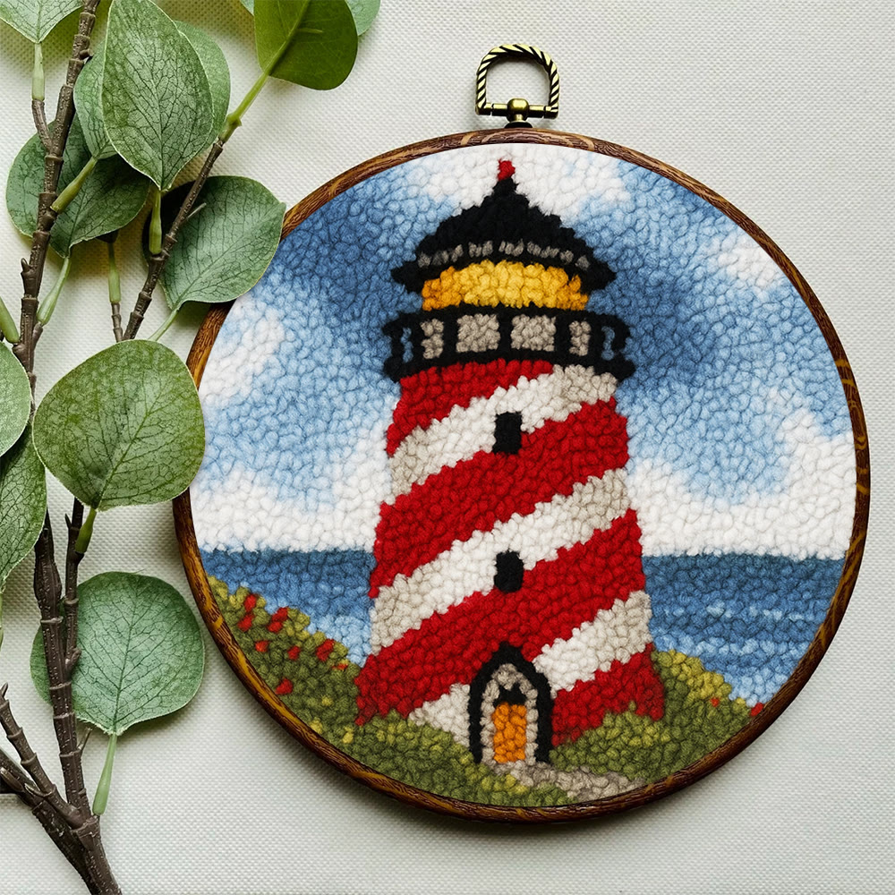 Nautical Lighthouse Punch Needle Kit - Playful Desert Decor | Whimsical Diy Creation - image 9