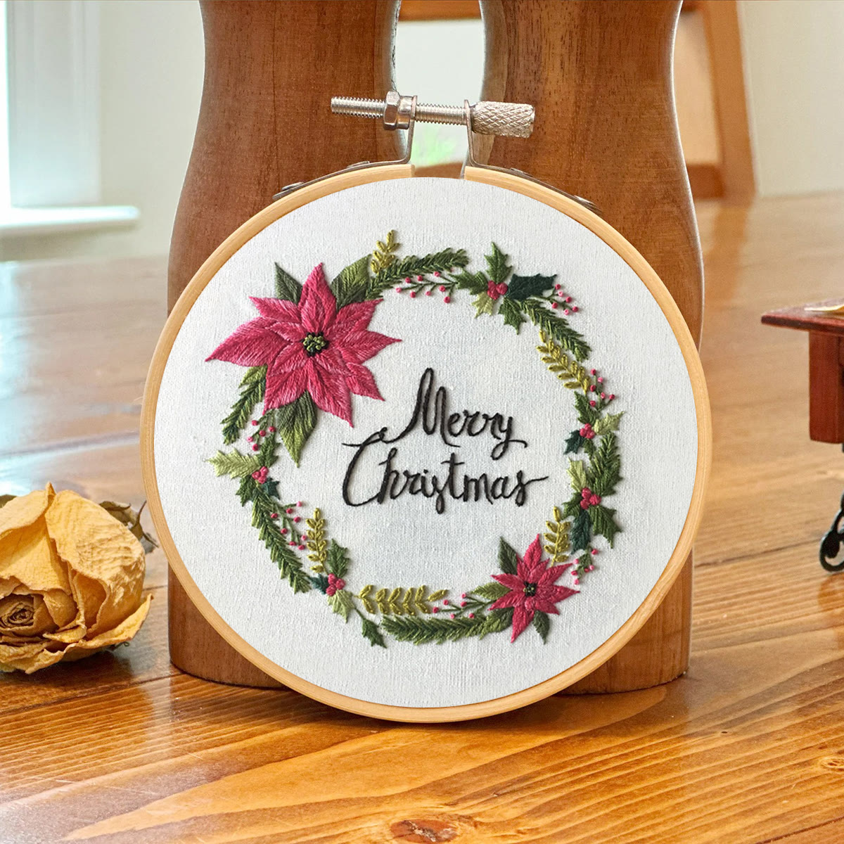 Rubbyoo Embroidery Kit -Merry Christmas Wreath  - image 8