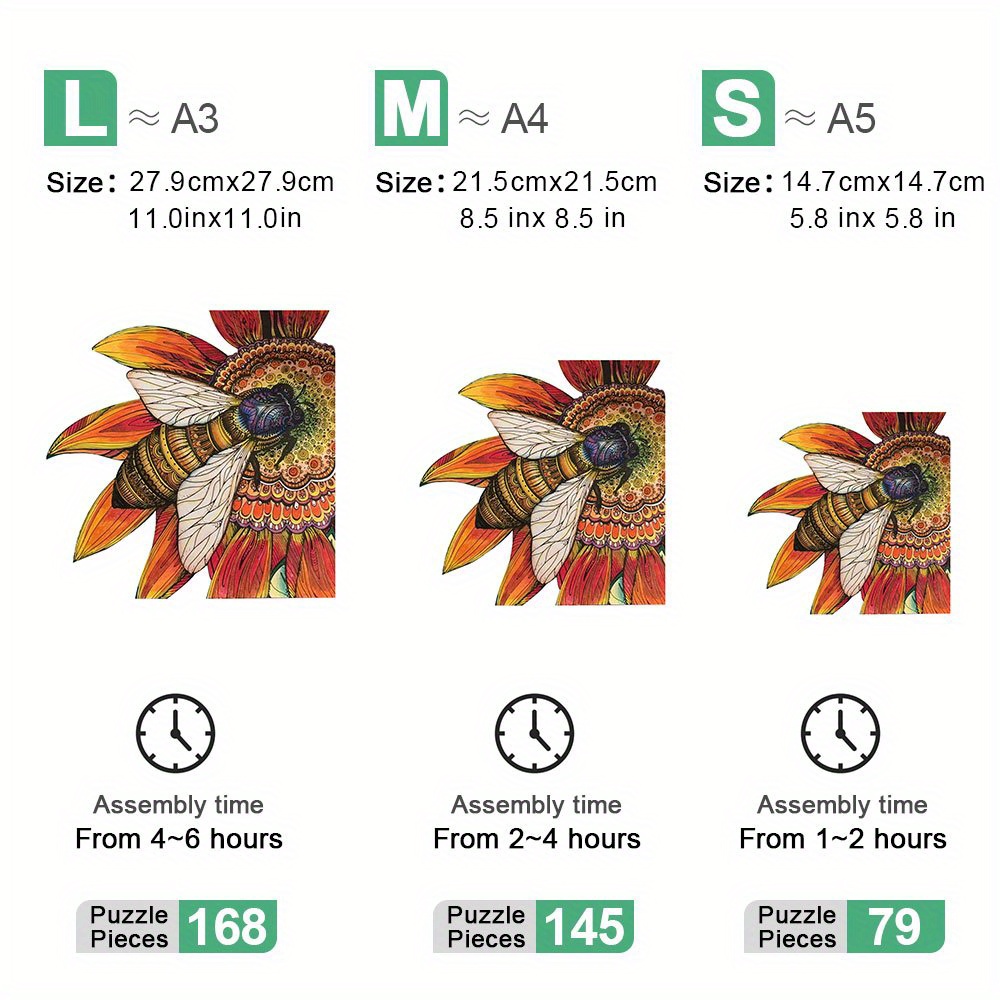 Bee Collecting Nectar - Wooden Jigsaw Puzzles