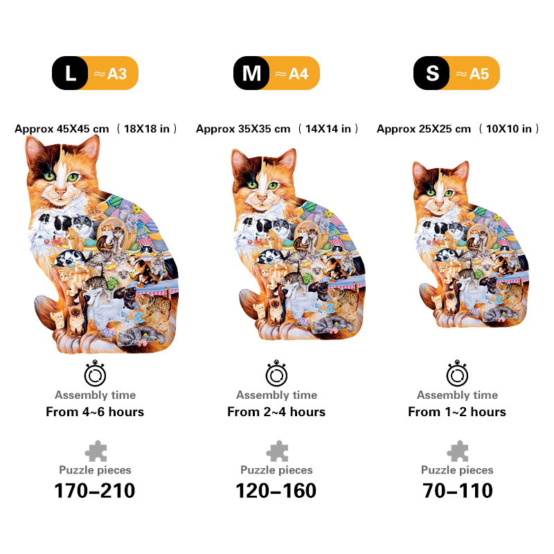 Cat World - Wooden Jigsaw Puzzles