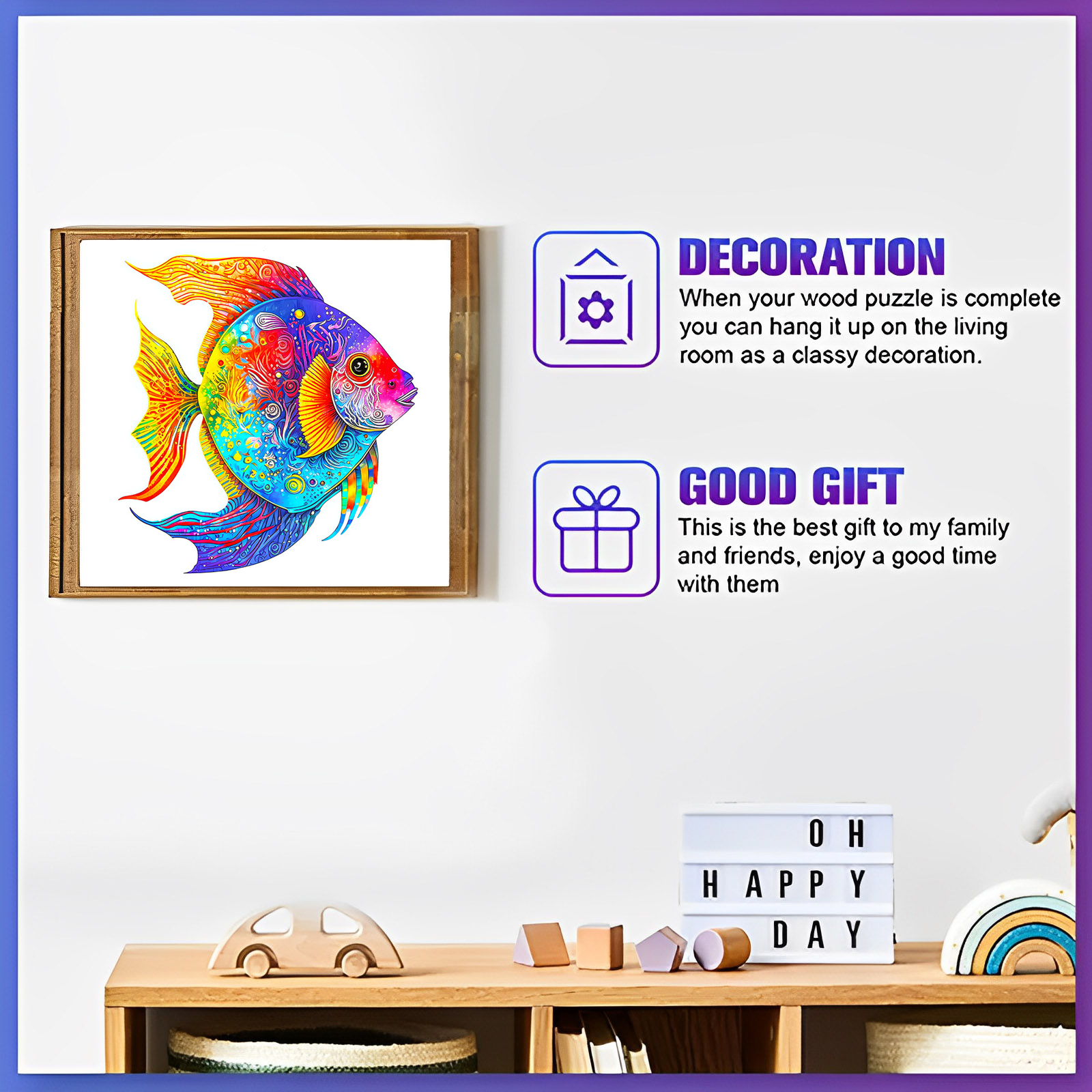 Colorful Fish - Wooden Jigsaw Puzzle