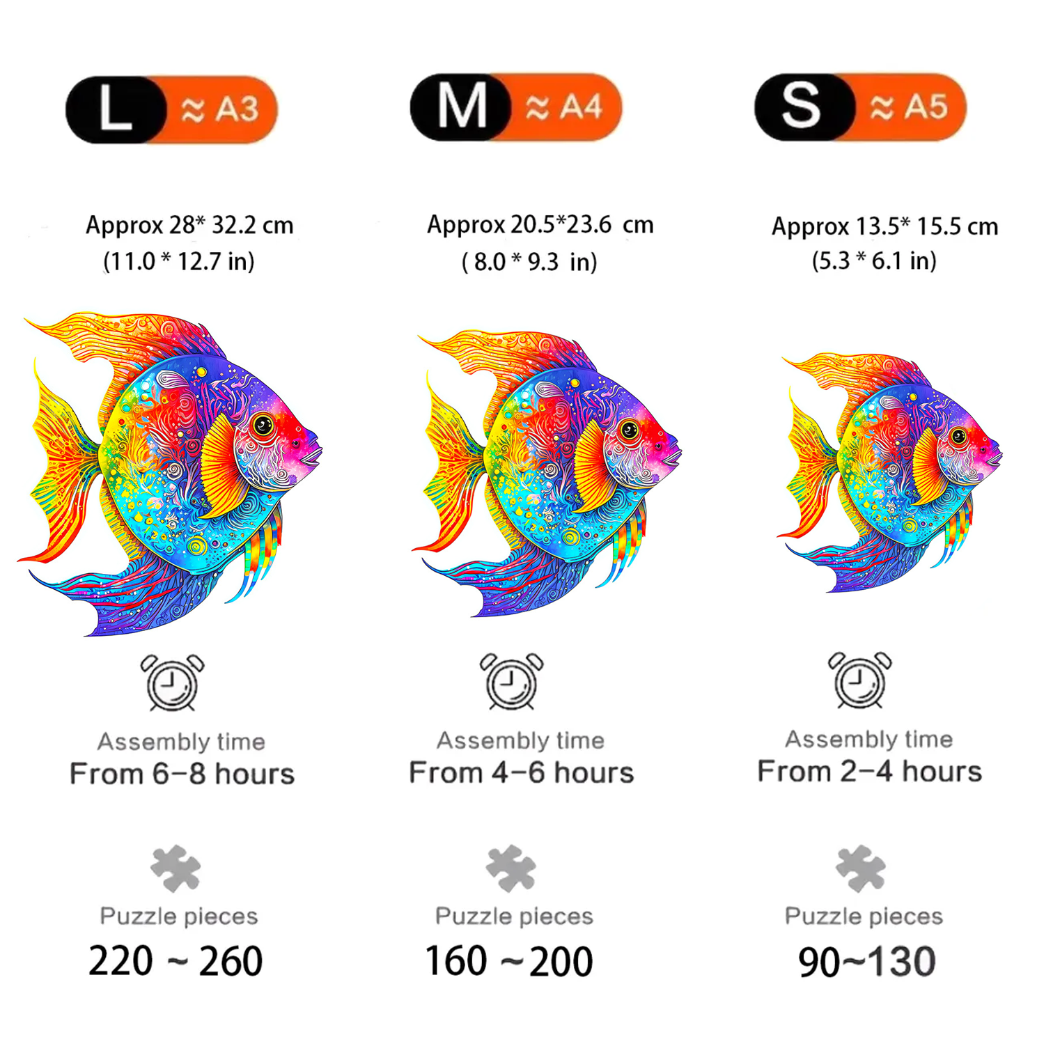 Colorful Fish - Wooden Jigsaw Puzzle