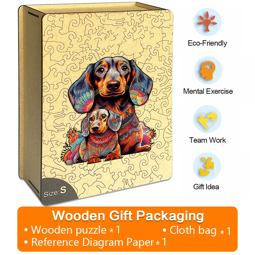 Two dogs - Wooden Jigsaw Puzzles