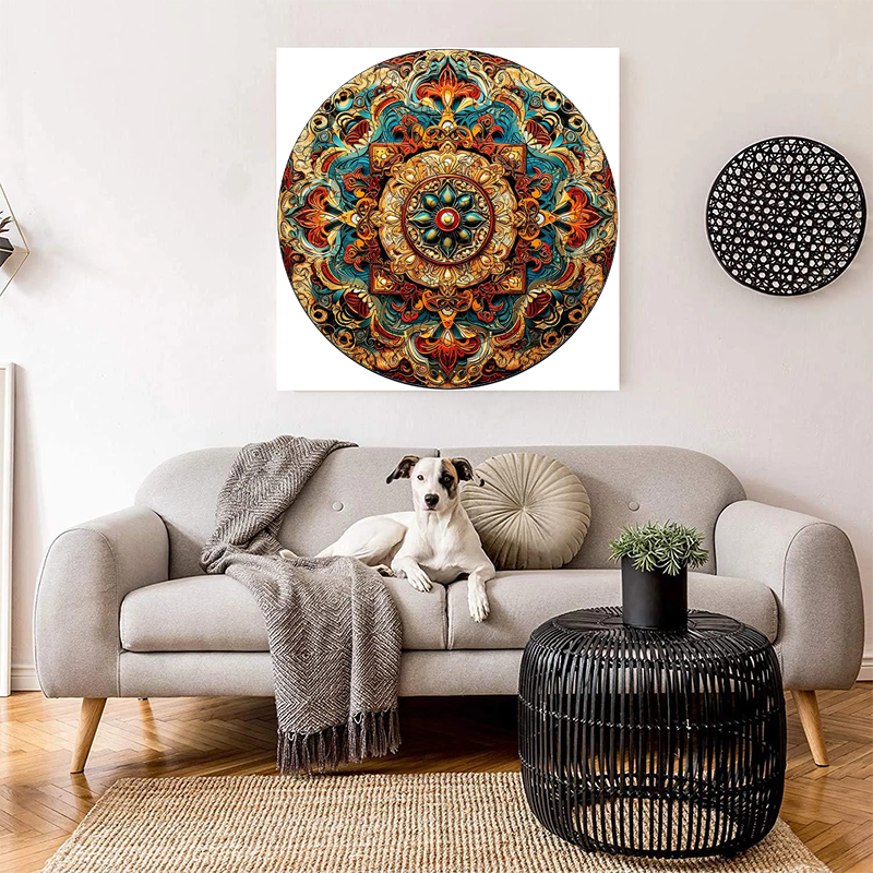 Mandala ‘Royal Flower’ - Wooden Jigsaw Puzzle