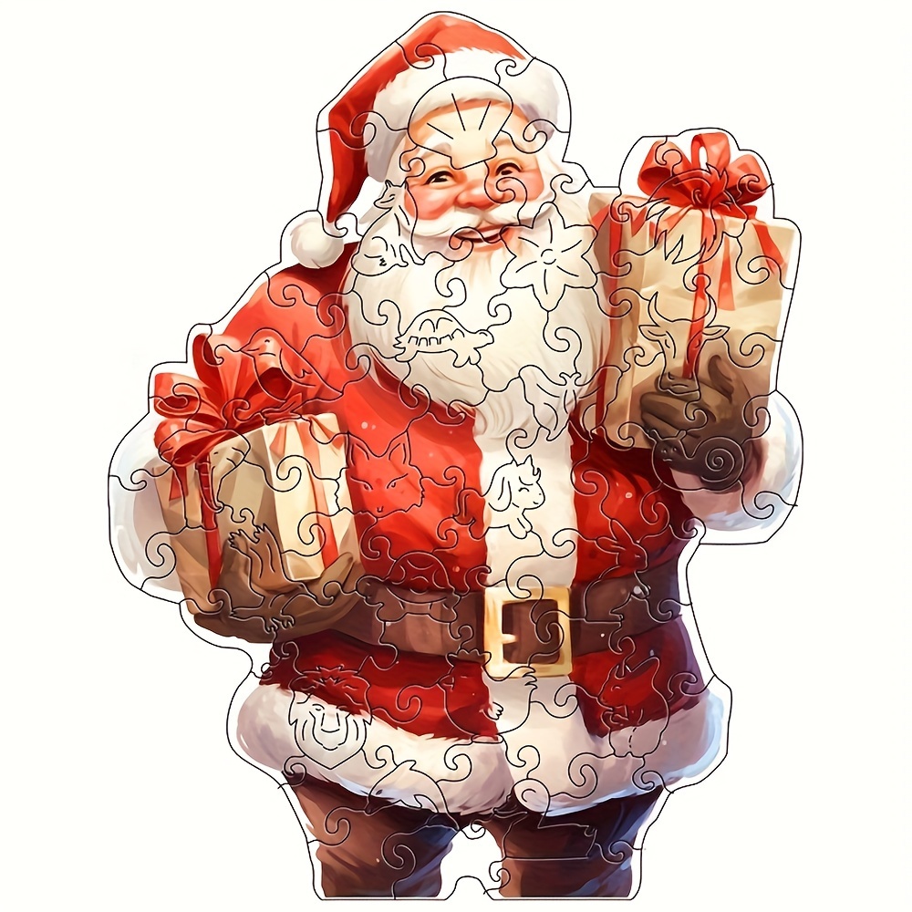 Santa Claus With Gifts - Wooden Jigsaw Puzzles