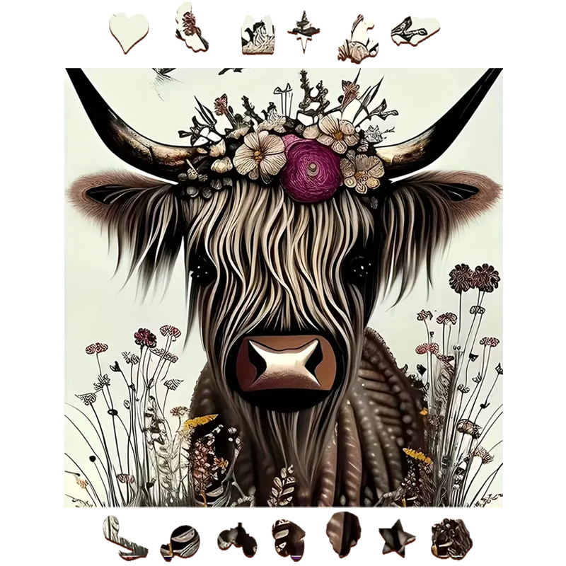 Cow - Wooden Jigsaw Puzzle