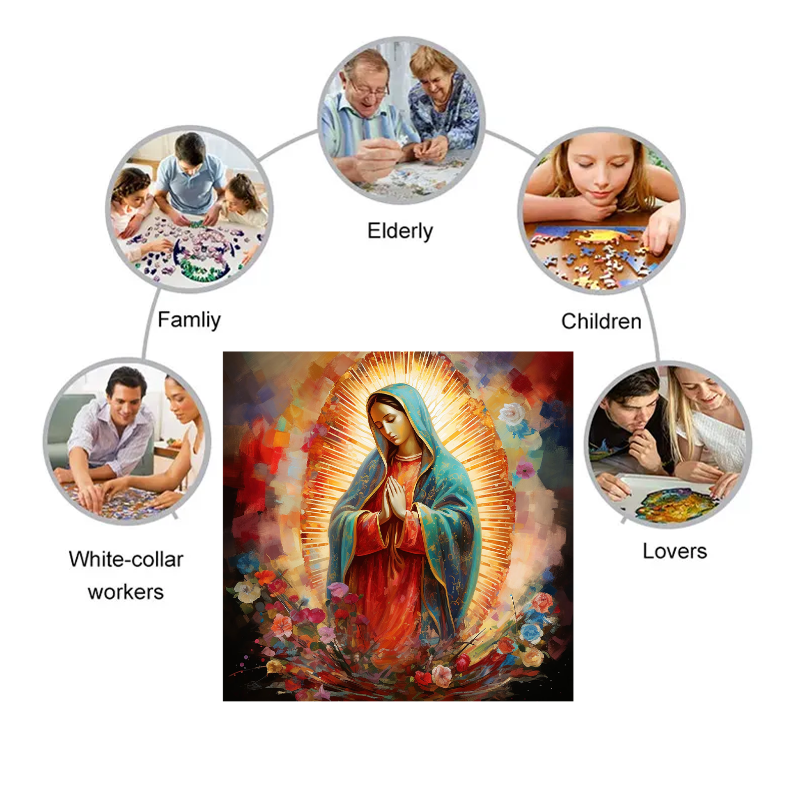 Our Lady of Guadalupe - Wooden Jigsaw Puzzle