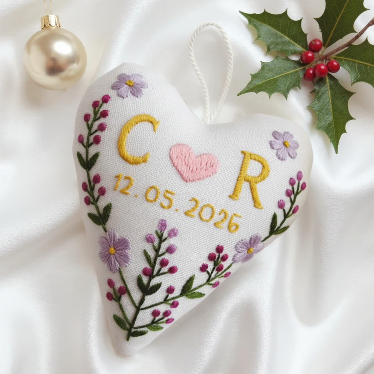 Rubbyoo Heart Embroidery Kit - Beautiful Love | Perfect Hanging Decor | Unique Wedding Gift - image 4