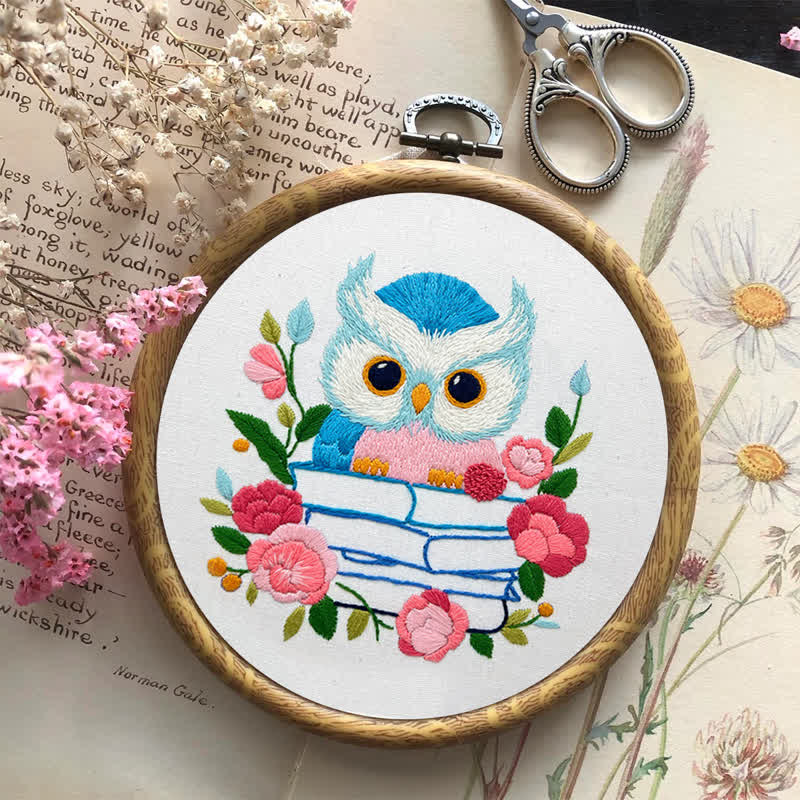 Rubbyoo Embroidery Kit - Owl Loves Reading - image 9