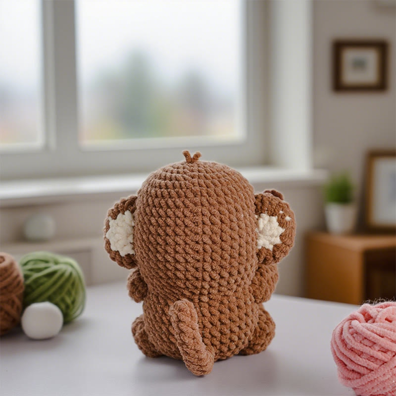 Diy Handmade Little Monkey Crochet Kit - Animal Sewing Craft | Starter Needle Set - image 4