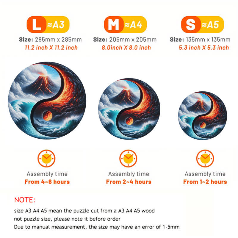 Rubbyoo Nature Yin and Yang -1 Wooden Jigsaw Puzzle