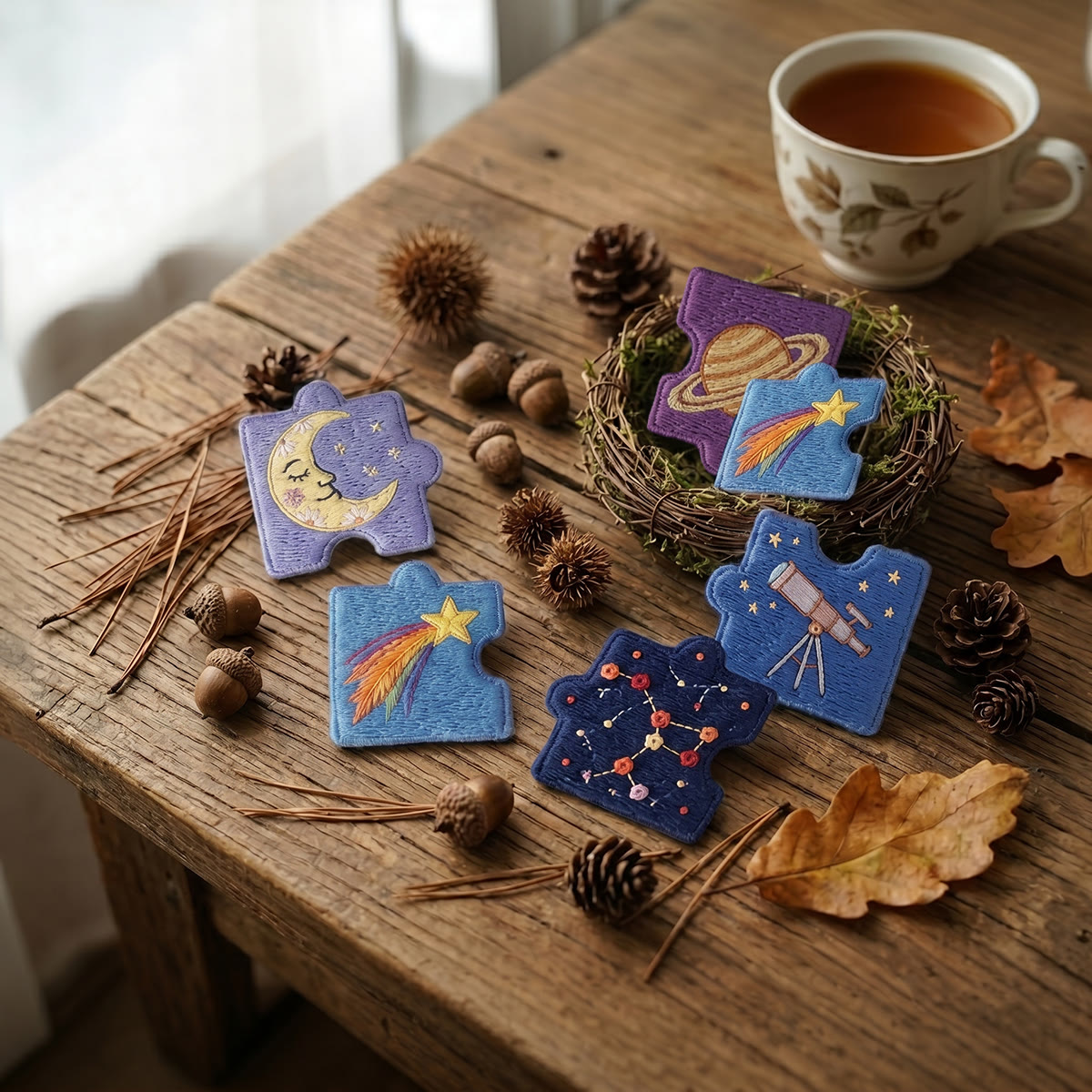 Rubbyoo Diy Magnet & Brooch Embroidery Puzzle Kit -  Space Exploration | Unique Handmade Gift - image 6