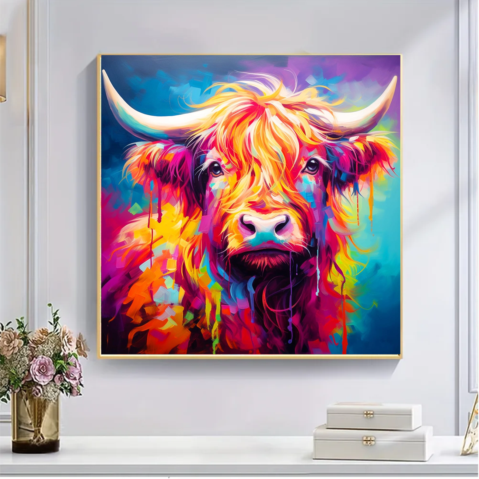 Colorful Cow - Wooden Jigsaw Puzzle