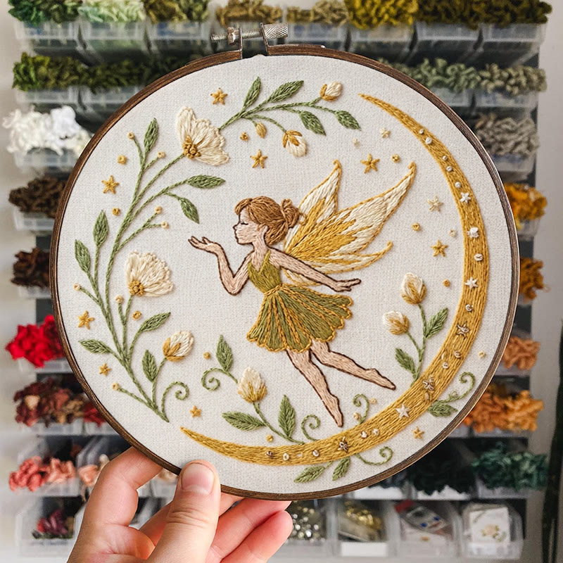 Rubbyoo Embroidery Kit - Magic Fairy | Diy Hoop Art | Nice Wall Hanging  - image 8