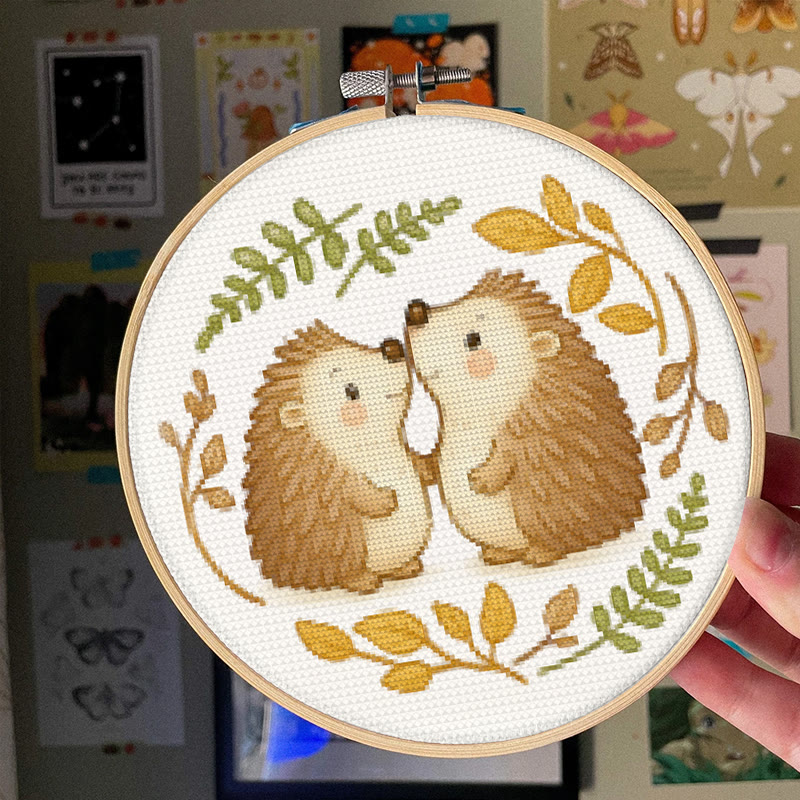  Cross Stitch Kit - Lovely Hedgehogs | Decorative Handmade Craft | Perfect Gift For Crafters - image 5