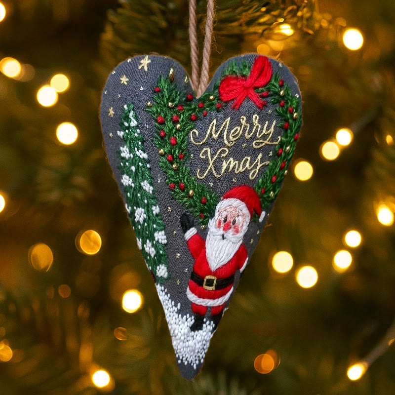 Rubbyoo Heart Embroidery Kit - Merry Christmas | Diy Holiday Collection | Nice Gifts For Friends - image 7