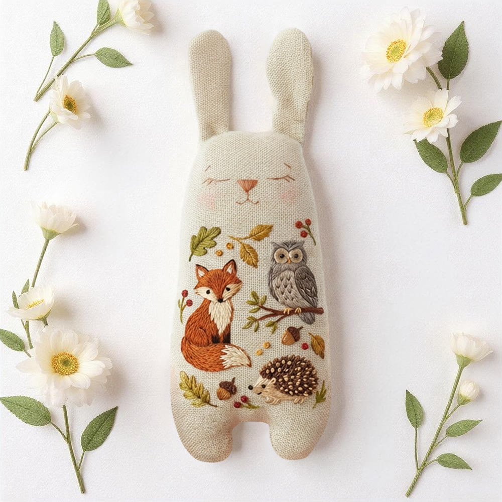 Rubbyoo Bunny Toy Embroidery Kit - Fox And Owl | Stuffed Bunny Toy  | Sewing Kit For Beginner - image 5