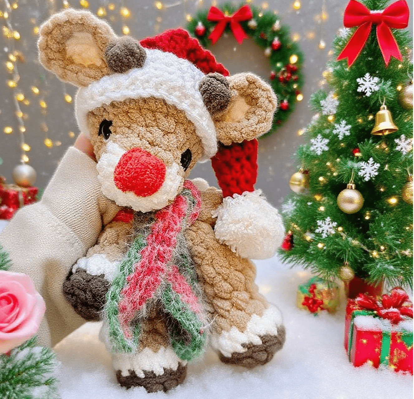 Diy Handmade Christmas Reindeer Crochet Kit - Nice Christmas Gift Idea | Christmas Tree Decor - Diy Handmade Christmas Reindeer Crochet Kit - image 2